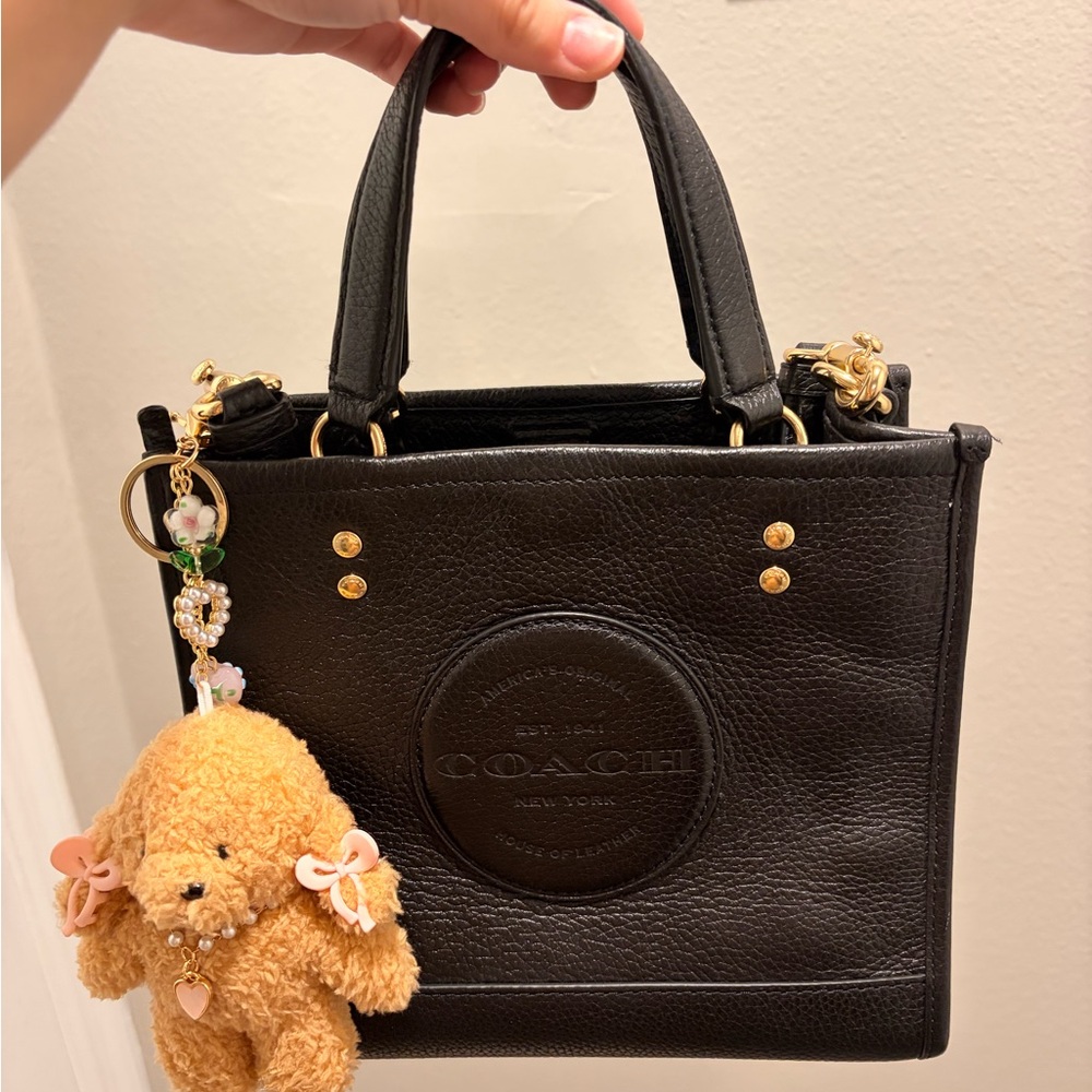 Coach Black Mini Bag with Gold Accents
